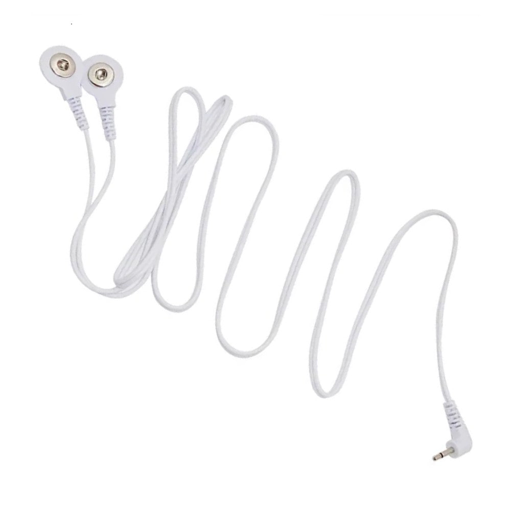 E-Stim Electro Stimulation 2 Button Press Snap Stud Cable for EStim Electric Shock Sex