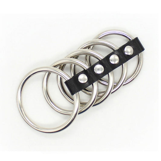 5 Ring Metal Gates Of Hell Chastity Cock Ring Cage