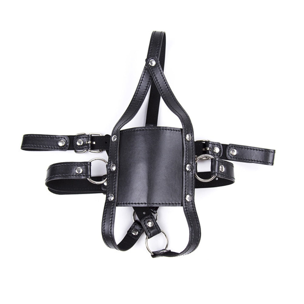 Muzzle Patch Panel Full Head Harness Mouth Ball Gag