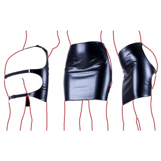 Spanking Skirt for Flogging or Bondage Fetish Club Black, Red or White