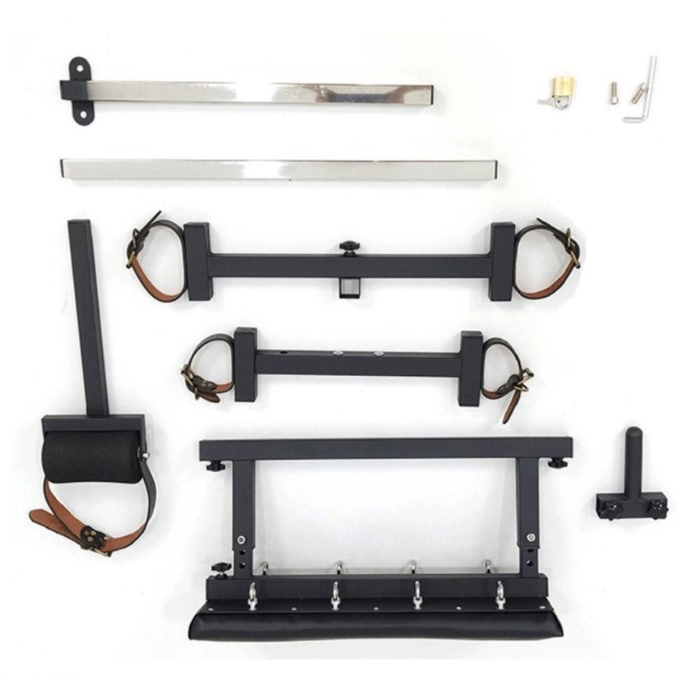 Pillory Bondage Restraint Frame with Chest Rest and Fucking Machine