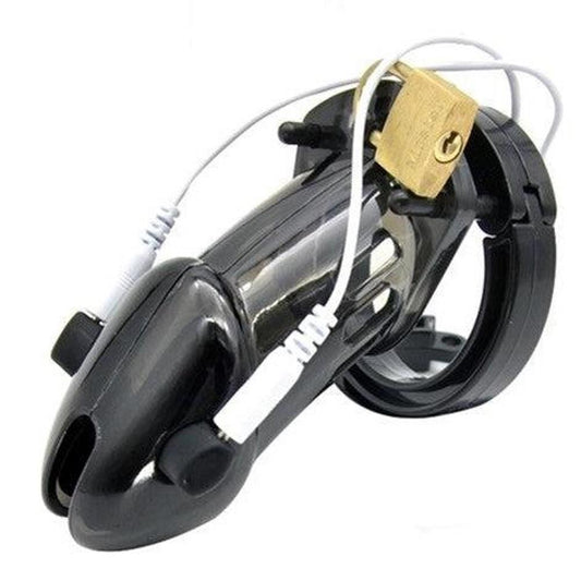 E-Stim Electro Stimulation Cock Cage CB6000 Chastity Device with 2 Pin Cable For Estim Electric Shock