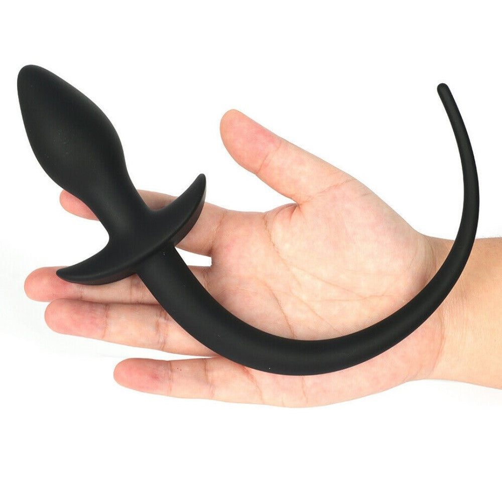Silicone Pup Dog Tail Anal Butt Plug for Puppy Pet Play