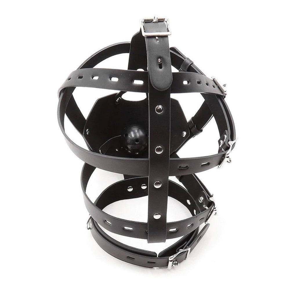 Premium Muzzle Head Harness Mouth Ball Gag Puppy Play