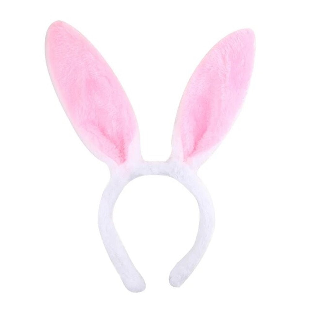 Fluffy Easter Bunny Rabbit Ears Headband White or Pink