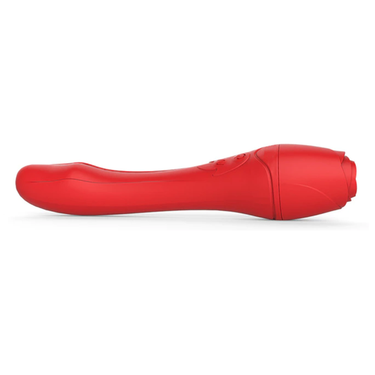 Rose End Dildo Heated Vibrator Stick Wand Sex Toy