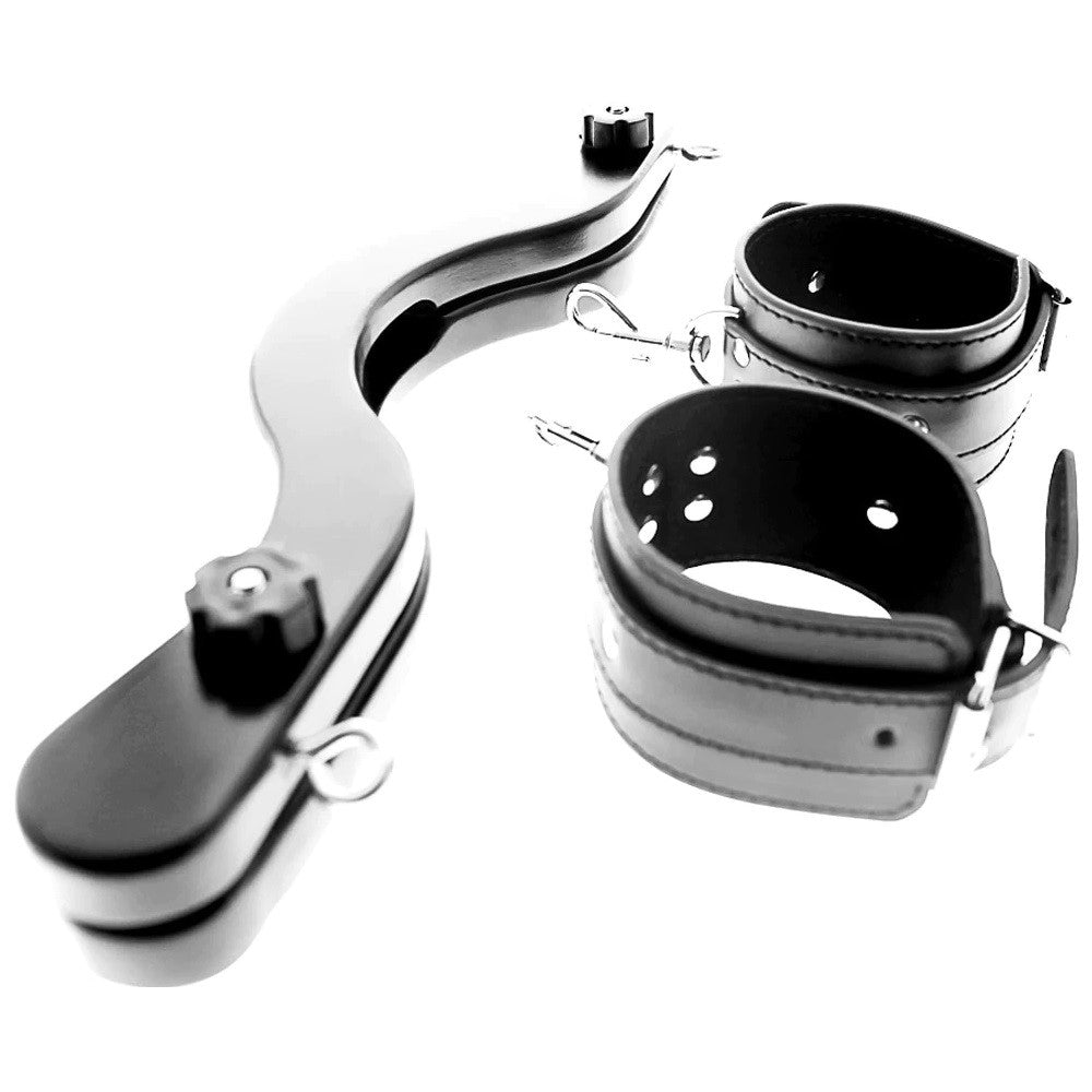 Chastity Humbler Testicle Ball Crusher Restraint Device with Ankle Cuffs