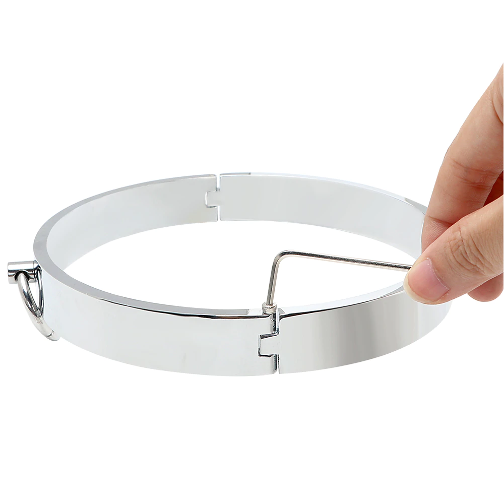 Metal Slave Submissive Bondage Heavy Duty Collar BDSM Restraint