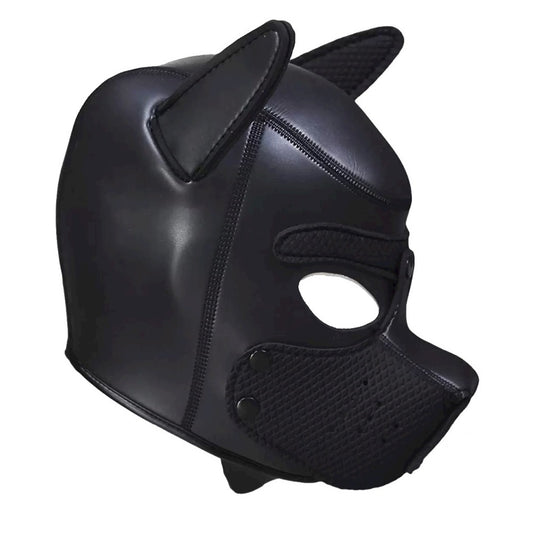 Neoprene Pup Hood Dog Gimp Mask Puppy Play Doggy