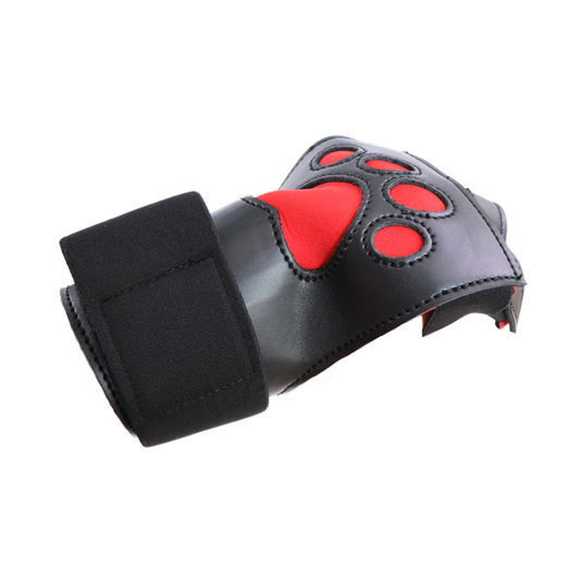 Pup Red Paws Dog Gimp Gloves Mitts Puppy Play Hand Bondage