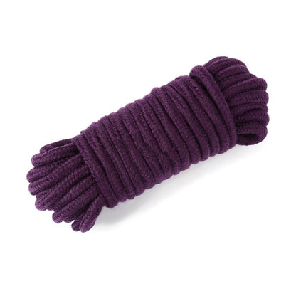 10M Silk Bondage Restraint Rope Black Red or Purple