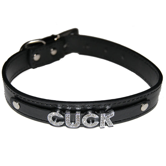 CUCK Fetish Collar Sub Sissy Cuckold Hotwife Black, Red, Pink, Blue & White