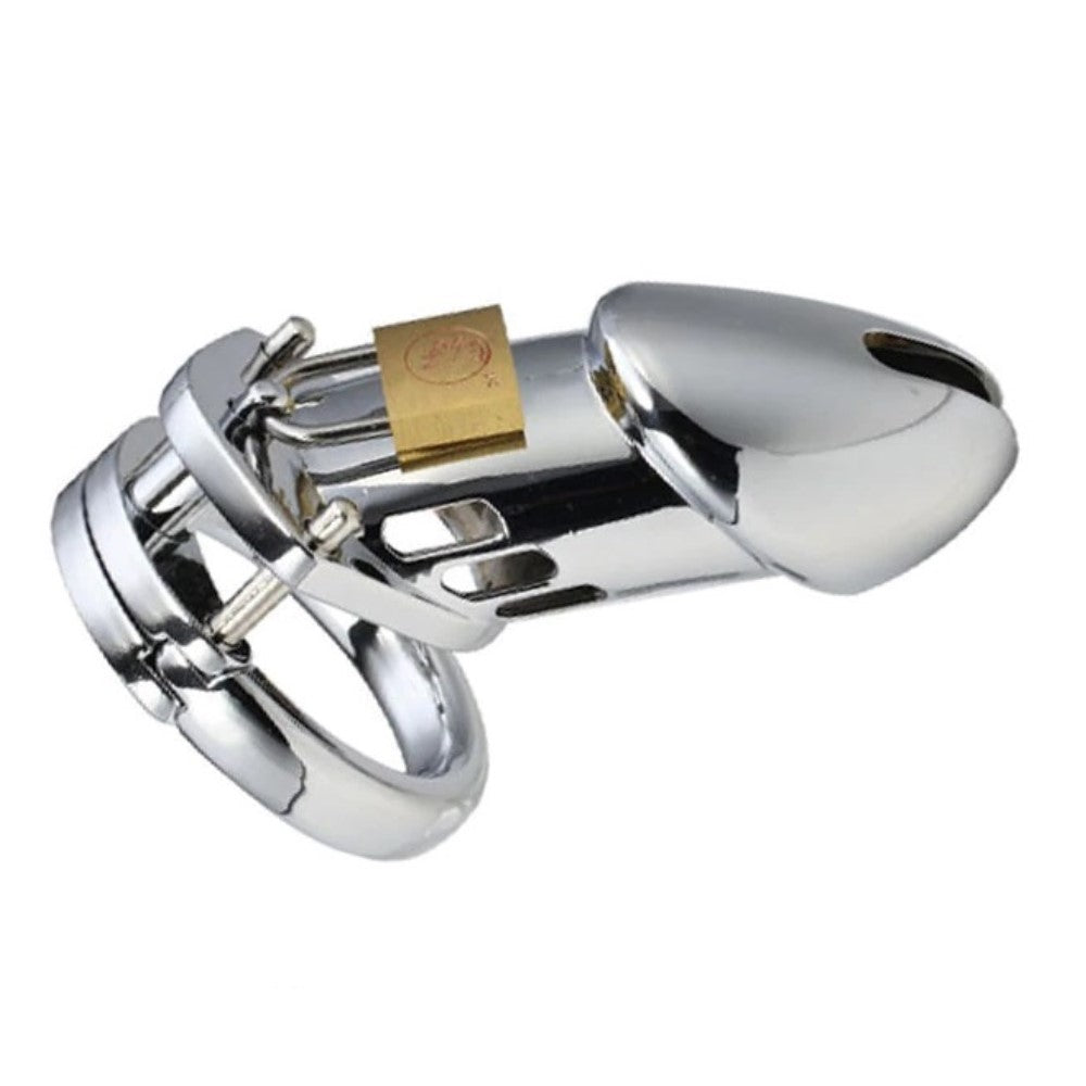 CB6000 Metal Chastity Belt Device Chromed Steel