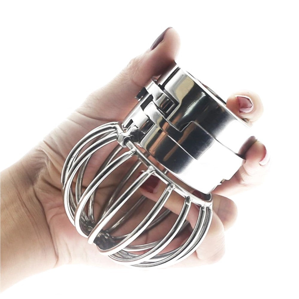 Prisoner Testicle Cage Chastity Device Stretcher Weight Locked Balls