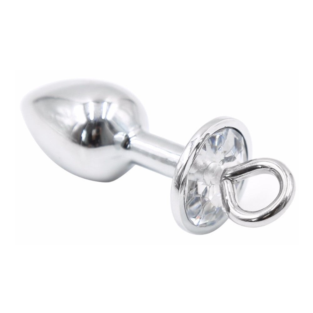 Handcuffs and Connecting Chain Restraint to Princess Anal Butt Plug