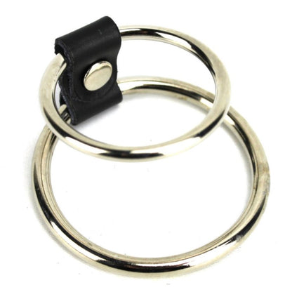 2 Ring Metal Gates Of Hell Chastity Double Cock Ring Cage