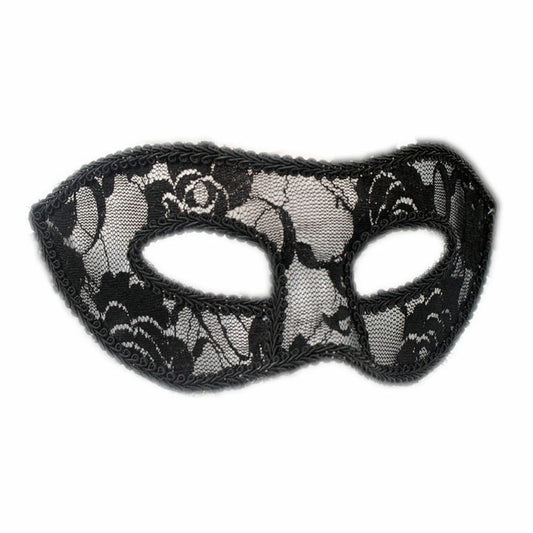 Lace Masquerade Burlesque Face Eye Mask - Black or White