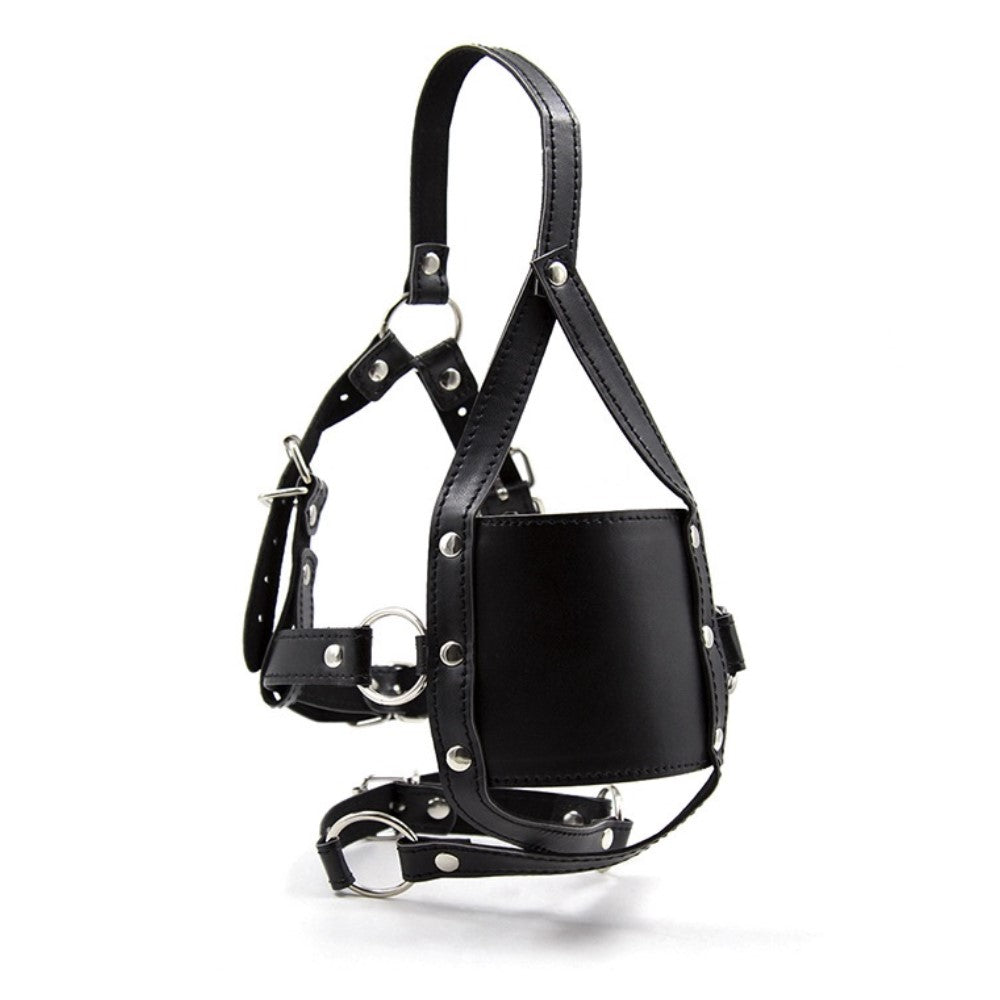 Muzzle Patch Panel Full Head Harness Mouth Ball Gag