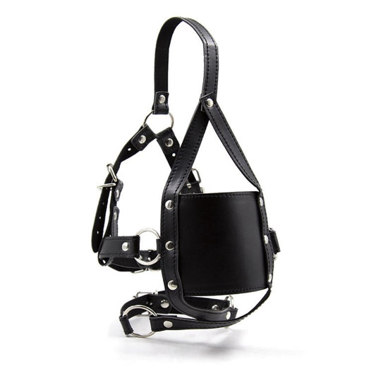 Muzzle Patch Panel Full Head Harness Mouth Ball Gag