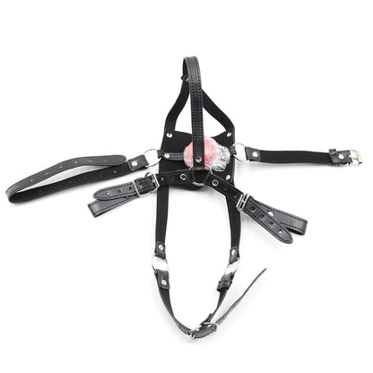 Muzzle Patch Panel Full Head Harness Mouth Ball Gag
