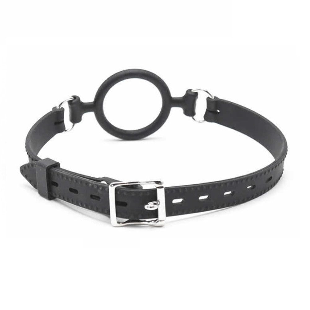 Deluxe Silicone O Ring Mouth Gag with Soft Luxury Silicone Strap