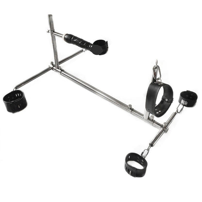 Stainless Steel Bondage Pillory Restraint Vegan Leather Cuffs