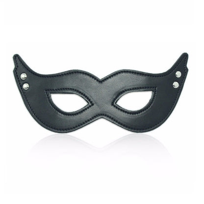 Vegan Leather Catwoman Masquerade Face Mask for Hiding Face