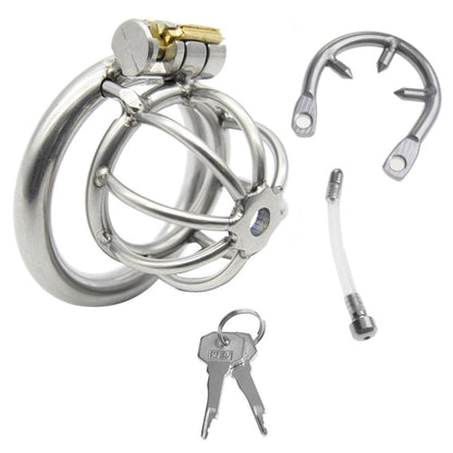 Small Prisoner Steel Metal Cock Bird Cage Chastity Device Spike Kit