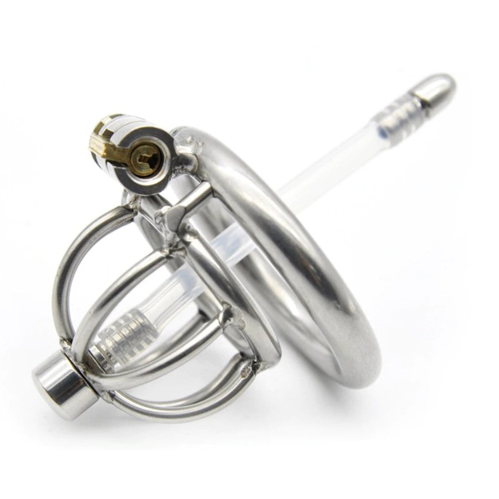 Small Prisoner Steel Metal Cock Bird Cage Chastity Device Spike Kit