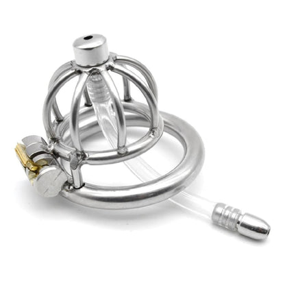 Small Prisoner Steel Metal Cock Bird Cage Chastity Device Spike Kit