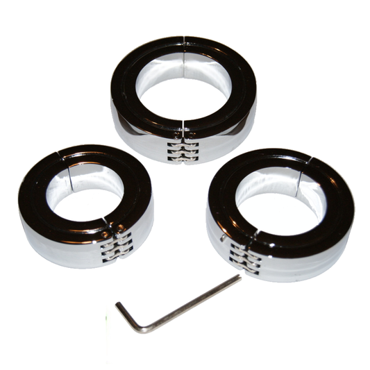 Hinged Testicle Stretcher Weights Chromed Steel