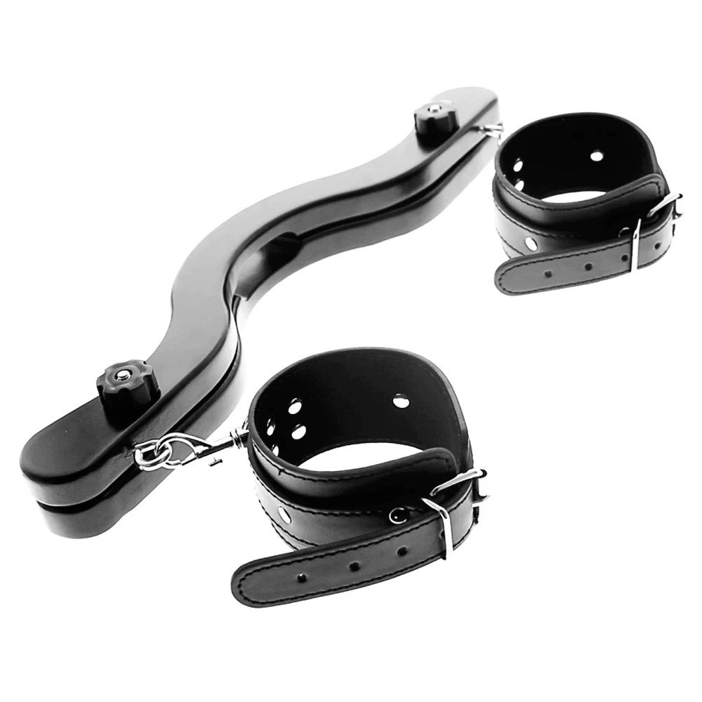 Chastity Humbler Testicle Ball Crusher Restraint Device with Ankle Cuffs