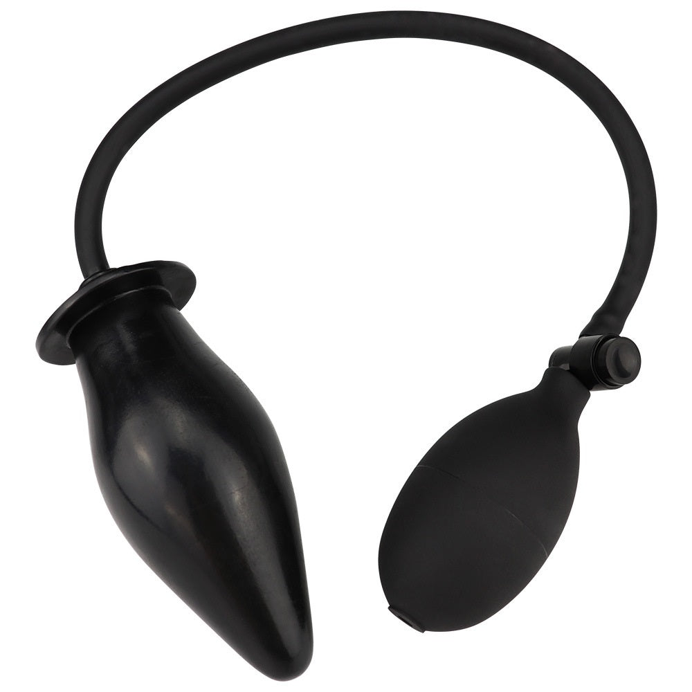 Large Black Inflatable Bulb Style Butt Plug Anal Toy
