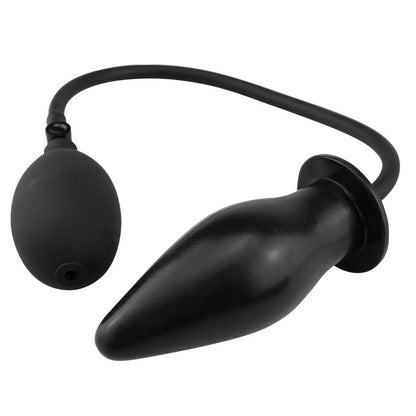 Large Black Inflatable Bulb Style Butt Plug Anal Toy