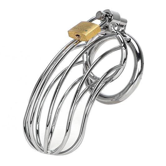 Prisoner Steel Metal Large Cock Bird Cage Chastity Device Belt
