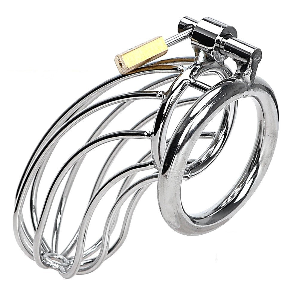 Prisoner Steel Metal Large Cock Bird Cage Chastity Device Belt