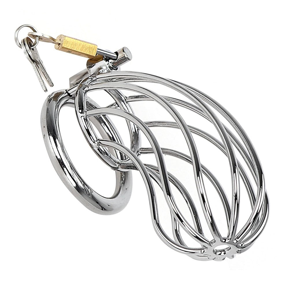 Prisoner Steel Metal Large Cock Bird Cage Chastity Device Belt