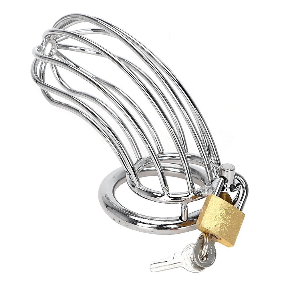 Prisoner Steel Metal Large Cock Bird Cage Chastity Device Belt
