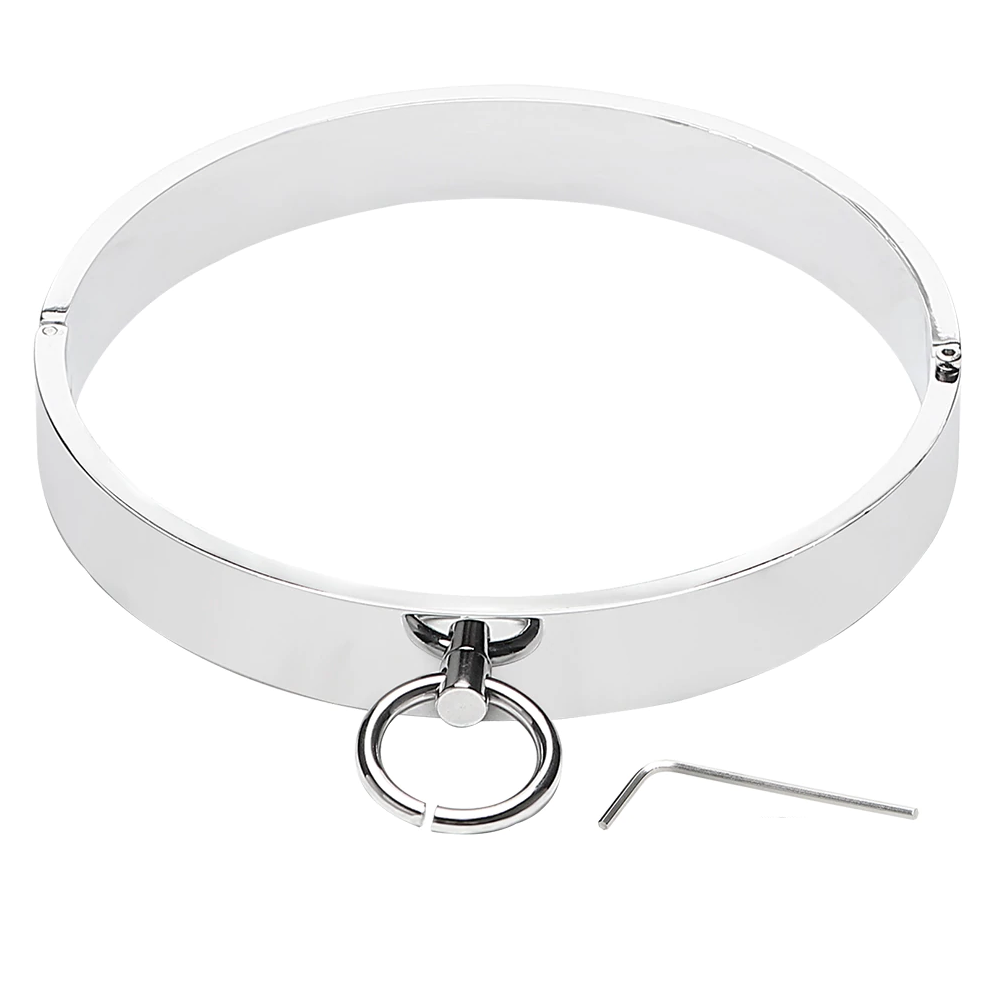 Metal Slave Submissive Bondage Heavy Duty Collar BDSM Restraint