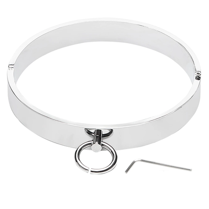 Metal Slave Submissive Bondage Heavy Duty Collar BDSM Restraint