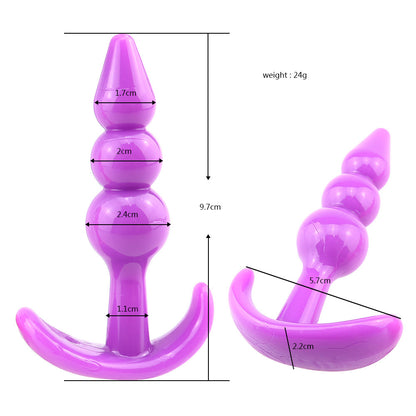 Purple Flexible Butt Plug Real Feel