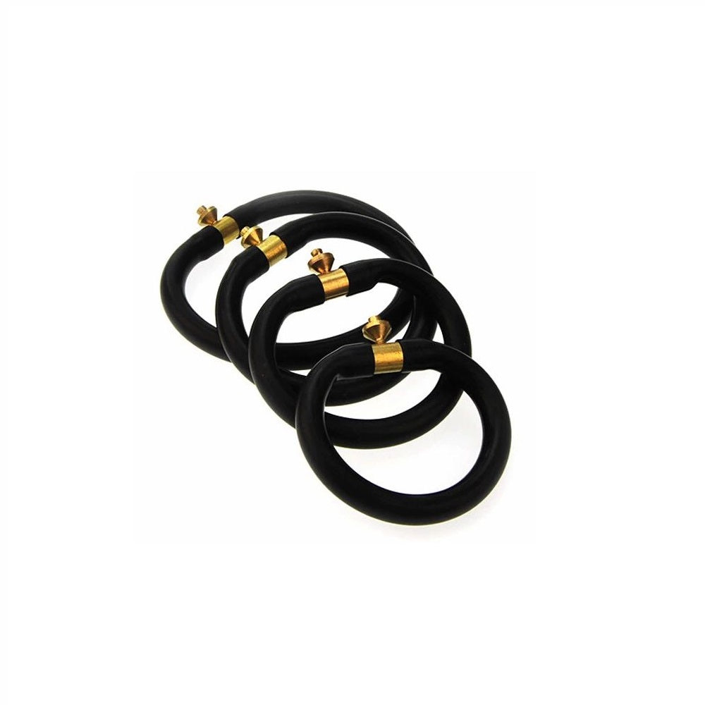 Conductive Rubber Estim Electro Sex Shock Cock or Vaginal Rings with Brass Button Connectors