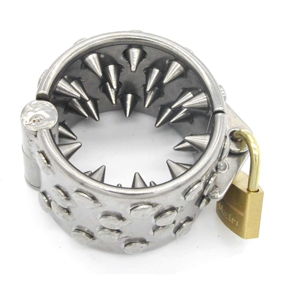 Kali's Teeth 4 Row Spiked Chastity Testicle Ball Weight