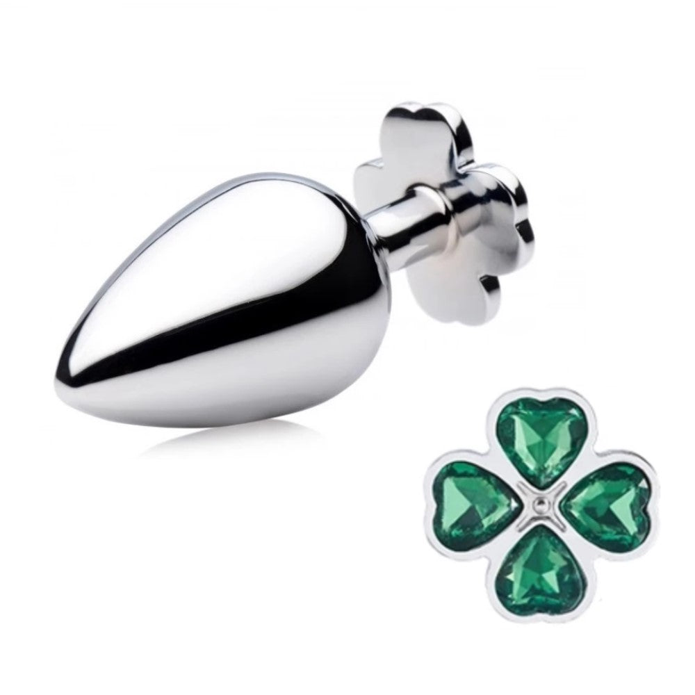 Stainless Steel St Patricks Day Four Leaf Clover Princess Butt Plug Forever Fetish - Bondage & BDSM Clothing Online Stainless Steel St Patricks Day Four Leaf Clover Princess Butt Plug Forever Fetish - Bondage & BDSM Clothing Online