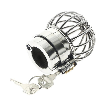 Prisoner Testicle Cage Chastity Device Stretcher Weight Locked Balls