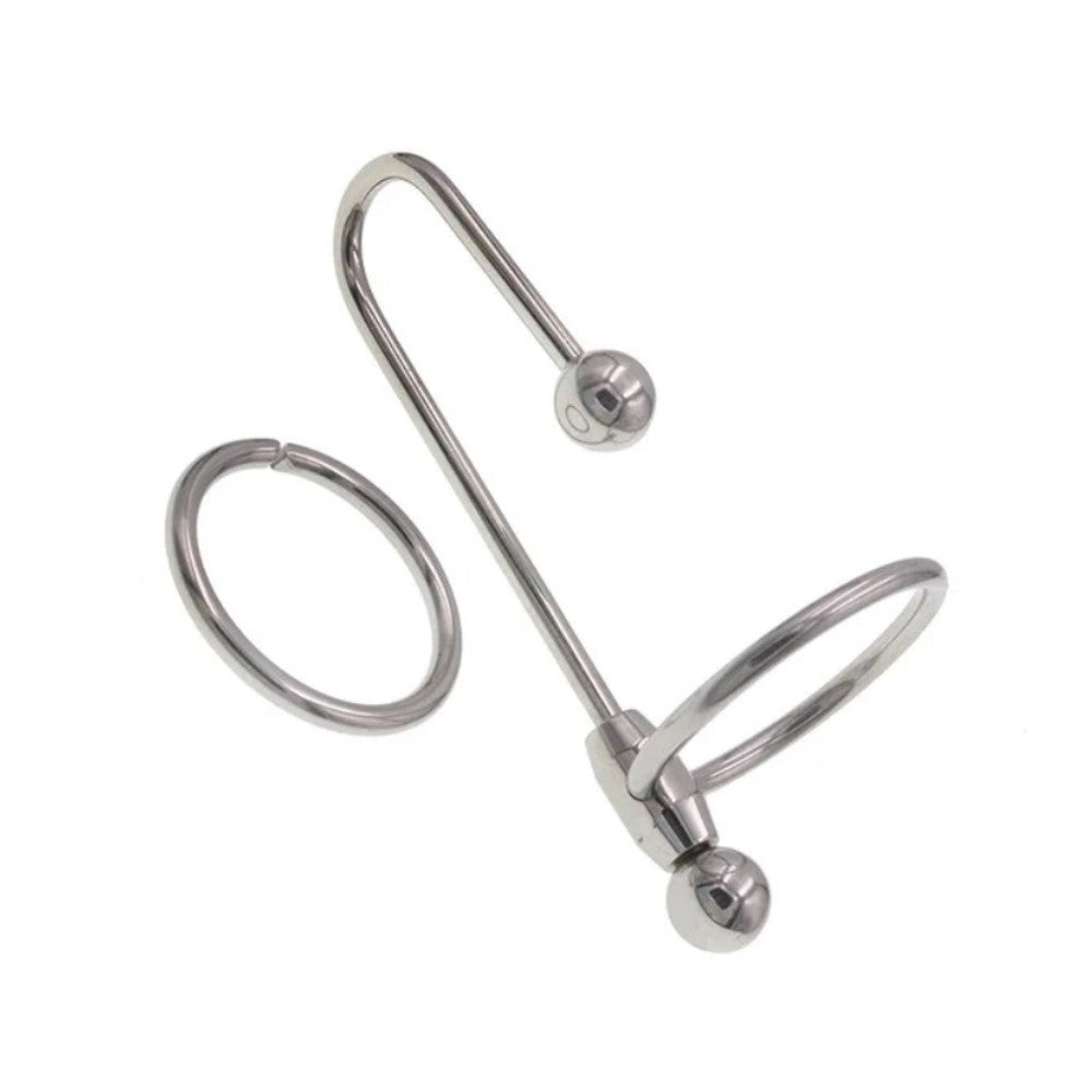Urethral Catheter Sound Penis Plug / Glans Ring with 25mm & 30mm Rings