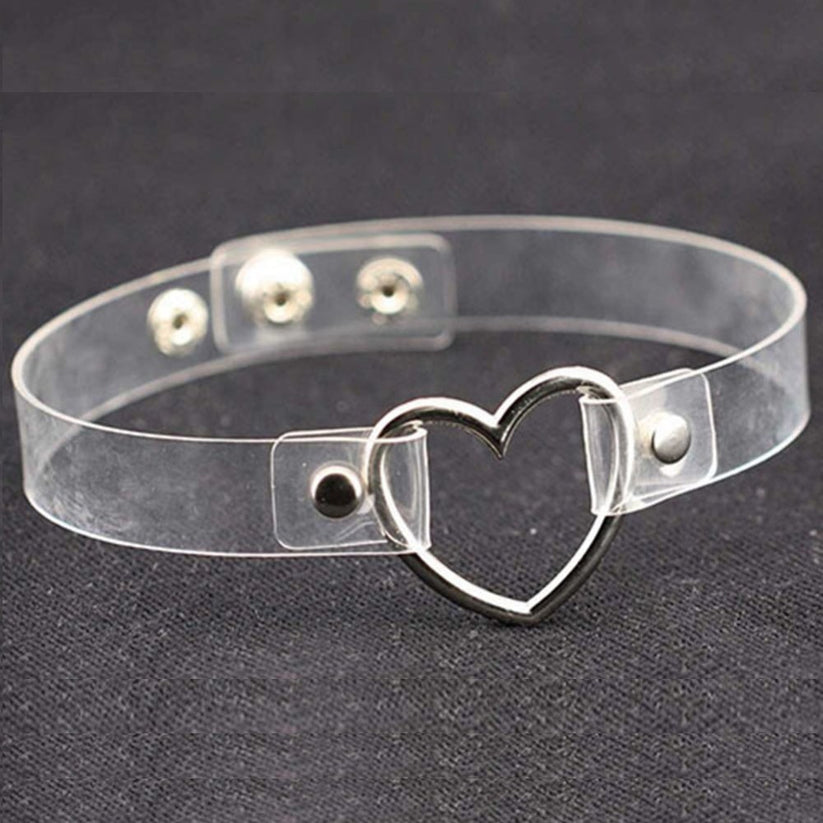 Clear Heart Shaped Neck Choker Submissive Day Collar – Forever Fetish ...
